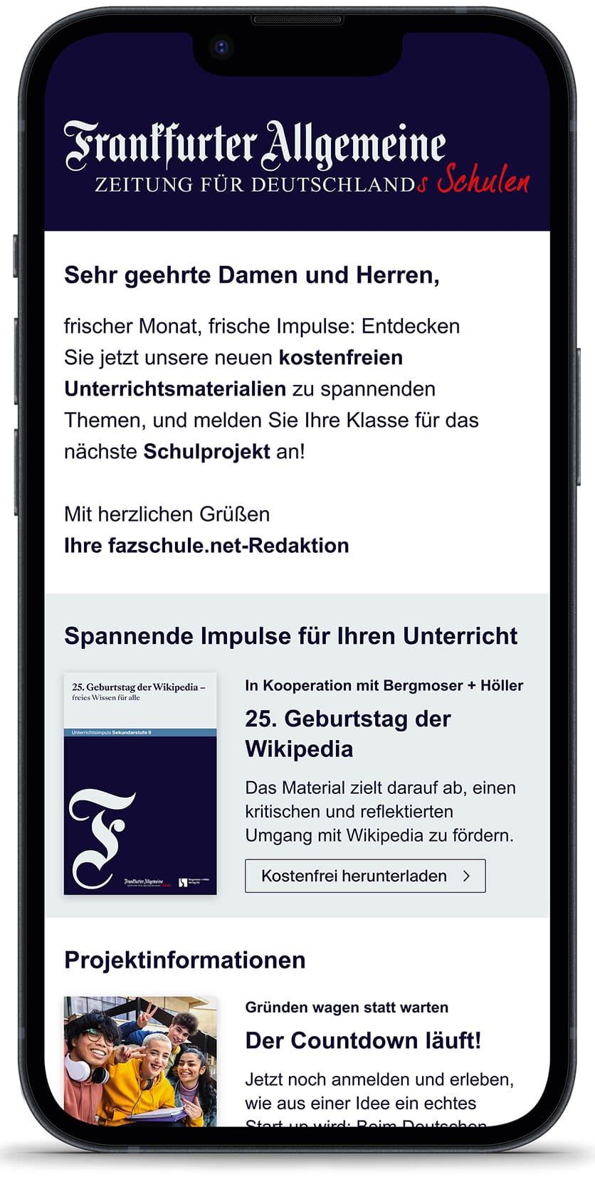 FAZ Pro Weltwirtschaft auf dem Smartphone